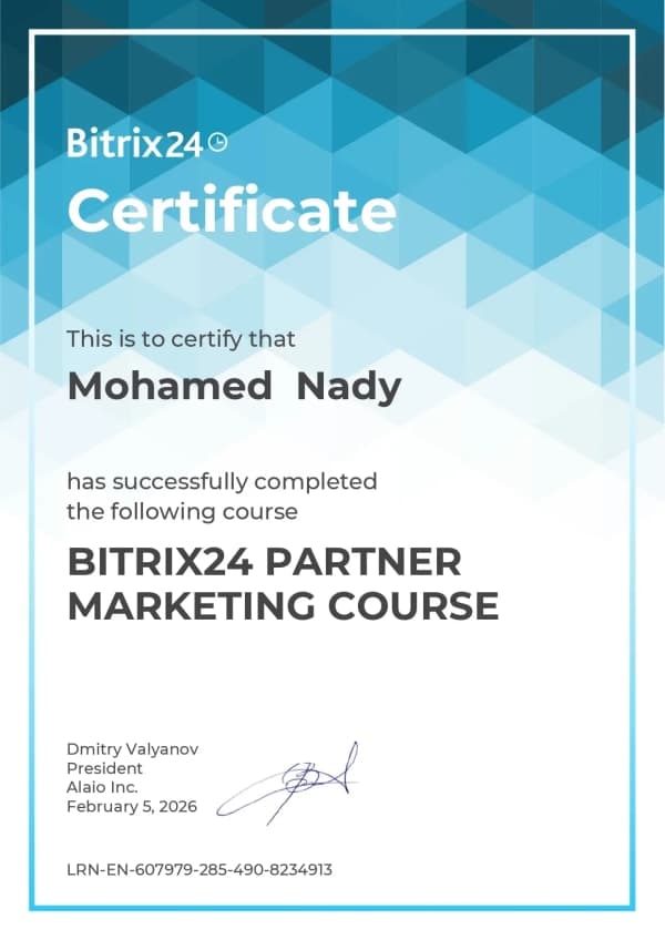 BITRIX24 PARTNER Marketing course
